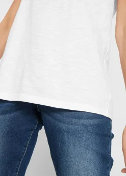 bonprix bonprix Camiseta de algodón orgánico puro Blanco Sale