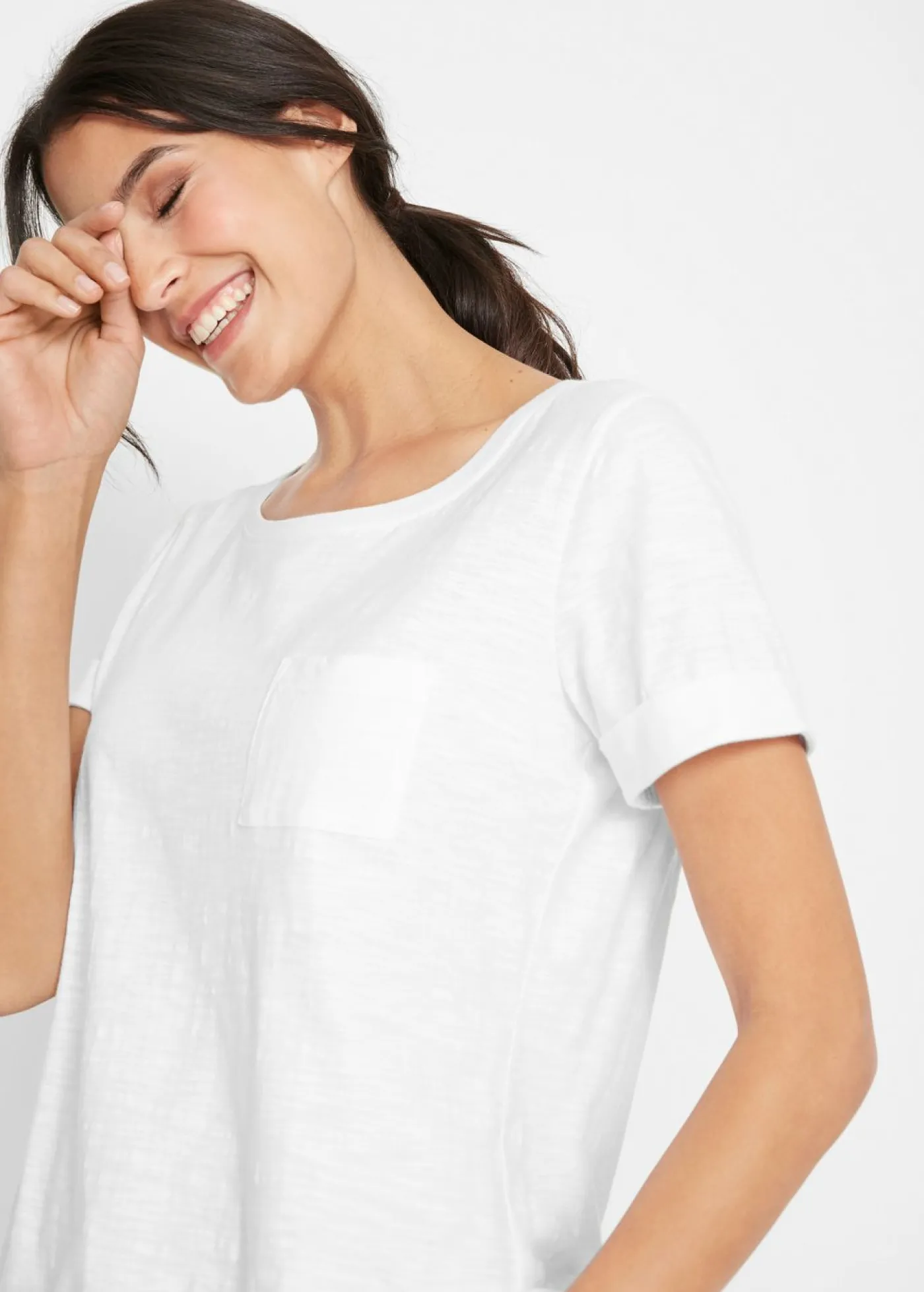 bonprix bonprix Camiseta de algodón orgánico puro Blanco Sale
