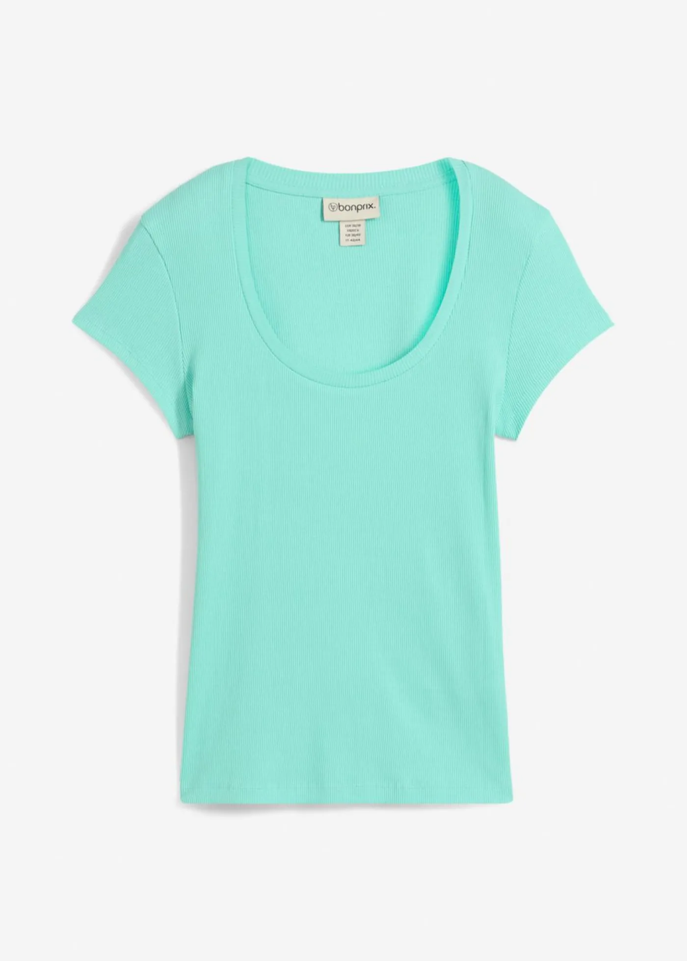 bonprix bonprix Camiseta de algodón orgánico puro Azul mentol Outlet
