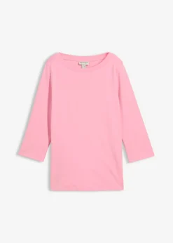 bonprix bonprix Camiseta de algodón orgánico puro y pesado Rosa Clearance