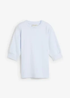 bonprix bonprix Camiseta de algodón orgánico puro azul pálido Clearance