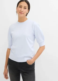 bonprix bonprix Camiseta de algodón orgánico puro azul pálido Clearance