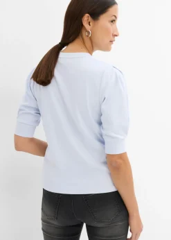 bonprix bonprix Camiseta de algodón orgánico puro azul pálido Clearance