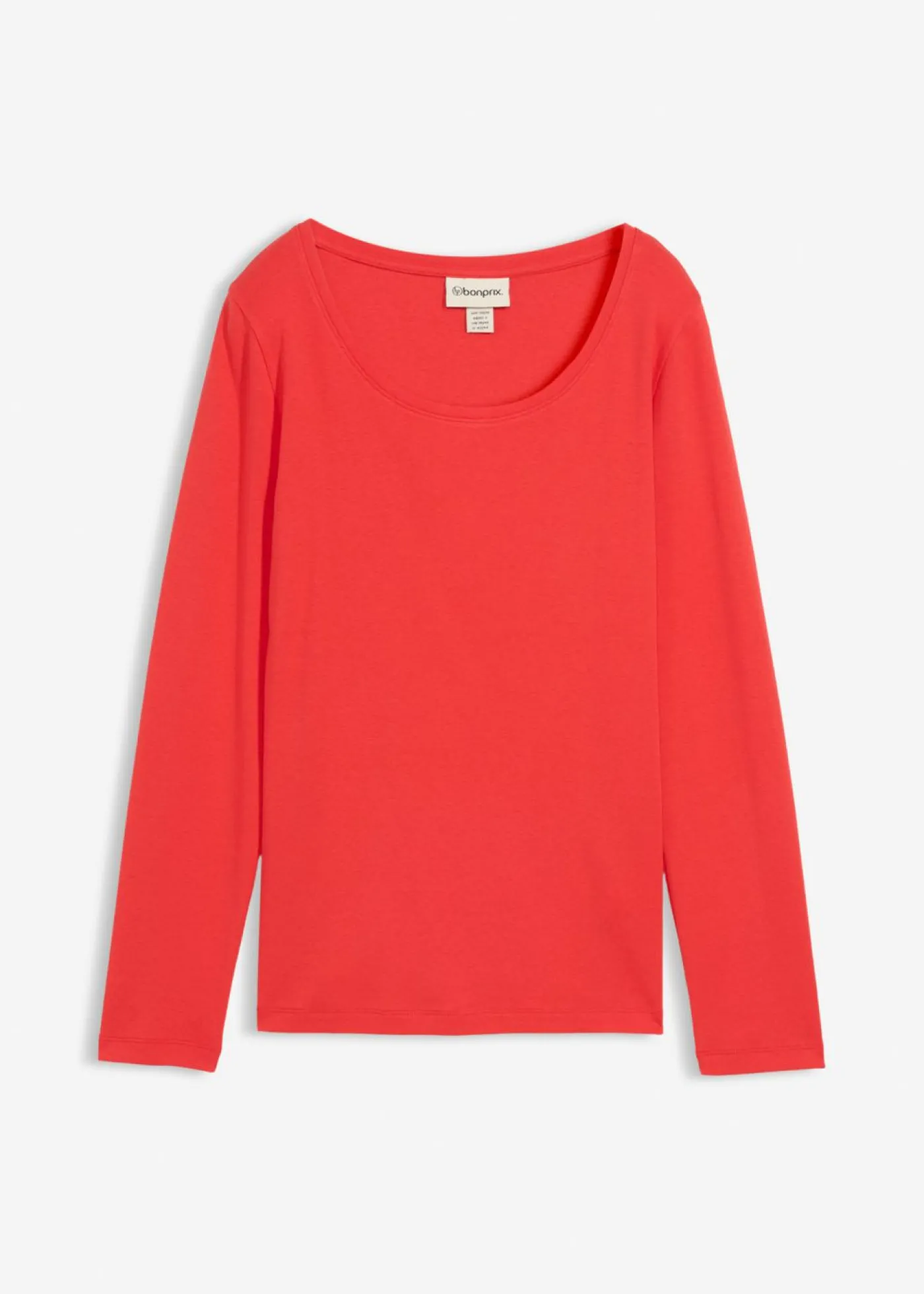 bonprix bonprix Camiseta de algodón orgánico puro con manga larga fresa Outlet