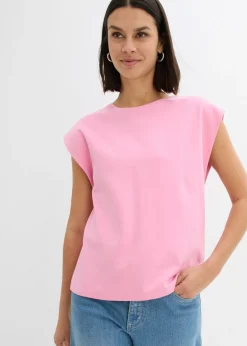 bonprix bonprix Camiseta de algodón orgánico puro Rosa Clearance