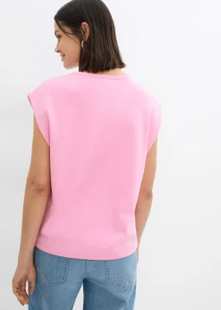 bonprix bonprix Camiseta de algodón orgánico puro Rosa Clearance