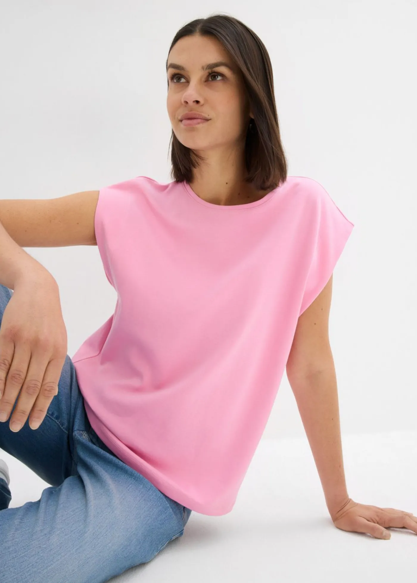 bonprix bonprix Camiseta de algodón orgánico puro Rosa Clearance