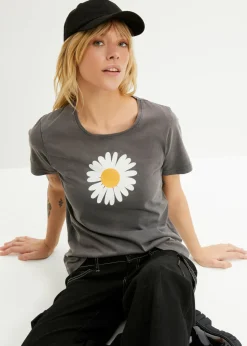 bonprix bonprix Camiseta de algodón orgánico puro Gris New