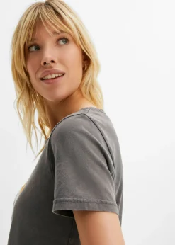 bonprix bonprix Camiseta de algodón orgánico puro Gris New
