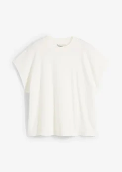 bonprix bonprix Camiseta de algodón orgánico puro Blanco lana Outlet