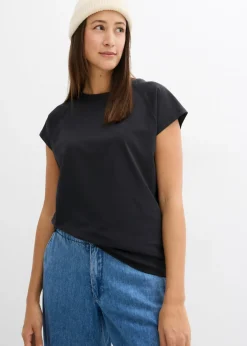 bonprix bonprix Camiseta de algodón orgánico puro Negro