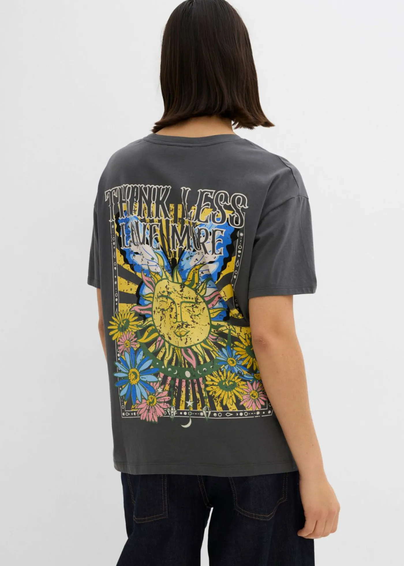 bonprix bonprix Camiseta de algodón orgánico puro antracita Best
