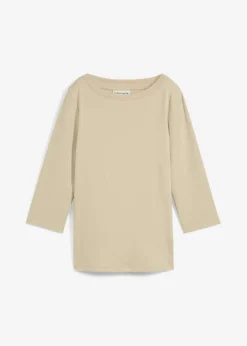 bonprix bonprix Camiseta de algodón orgánico puro y pesado Marrón claro Discount
