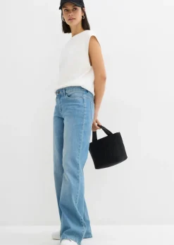 bonprix bonprix Camiseta de algodón orgánico puro Blanco lana Online