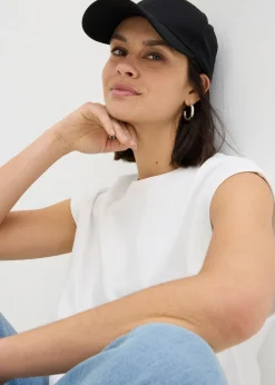 bonprix bonprix Camiseta de algodón orgánico puro Blanco lana Online