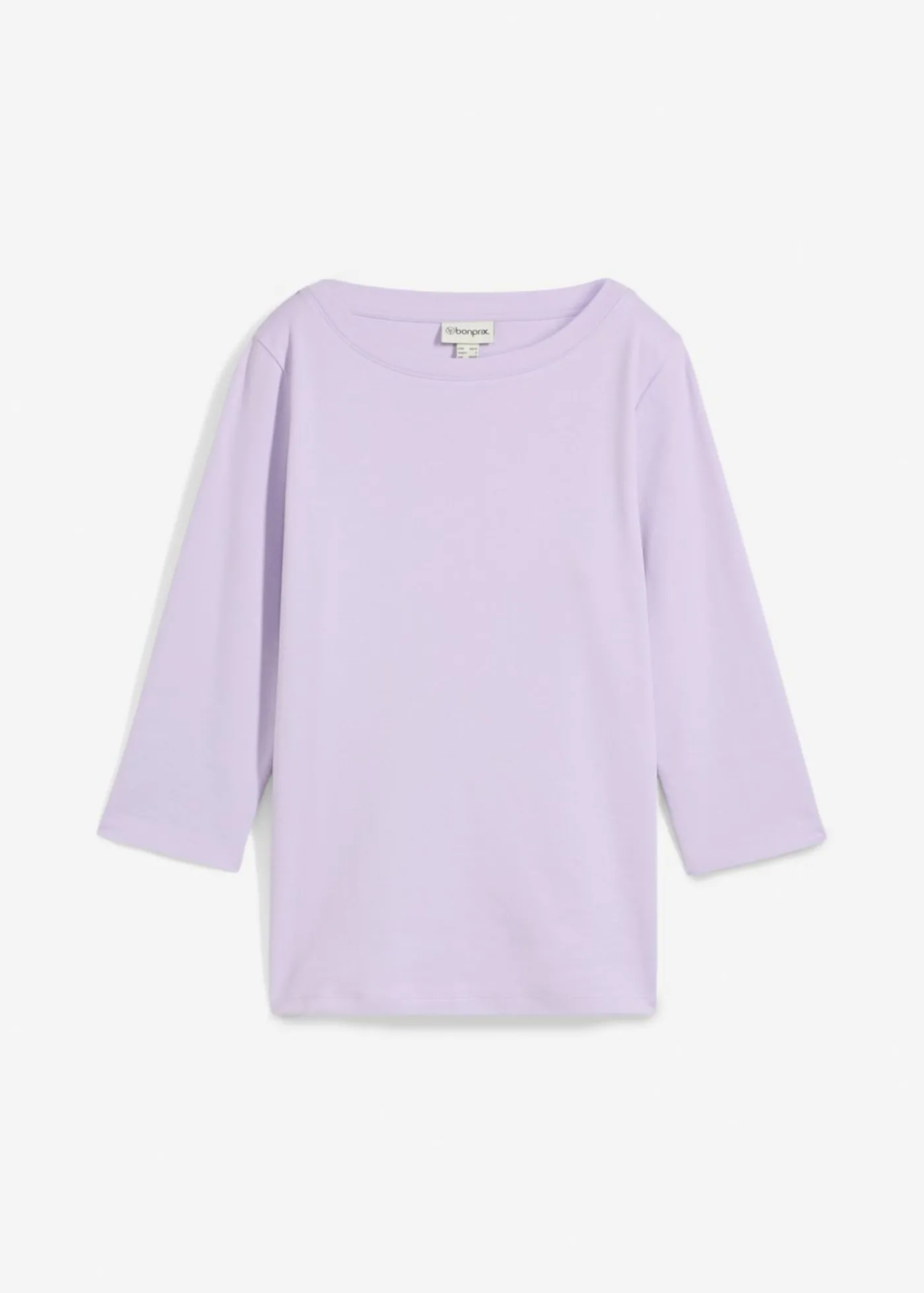 bonprix bonprix Camiseta de algodón orgánico puro y pesado lila pastel