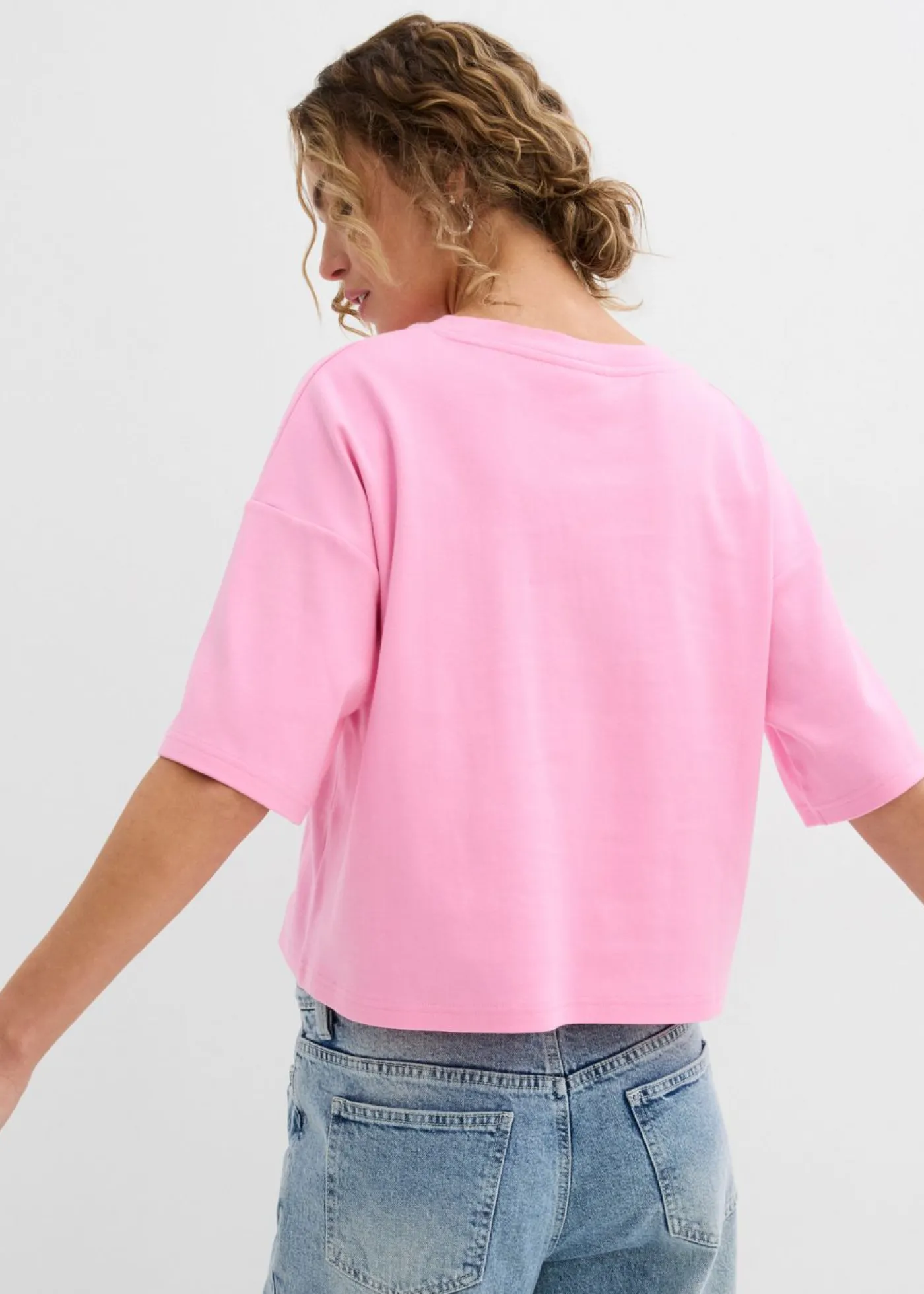 bonprix bonprix Camiseta de algodón orgánico puro Rosa Outlet