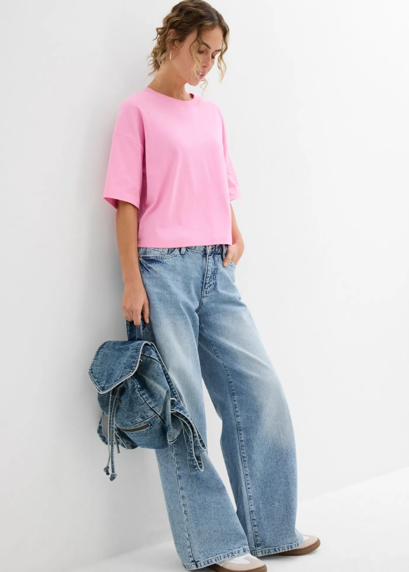 bonprix bonprix Camiseta de algodón orgánico puro Rosa Outlet