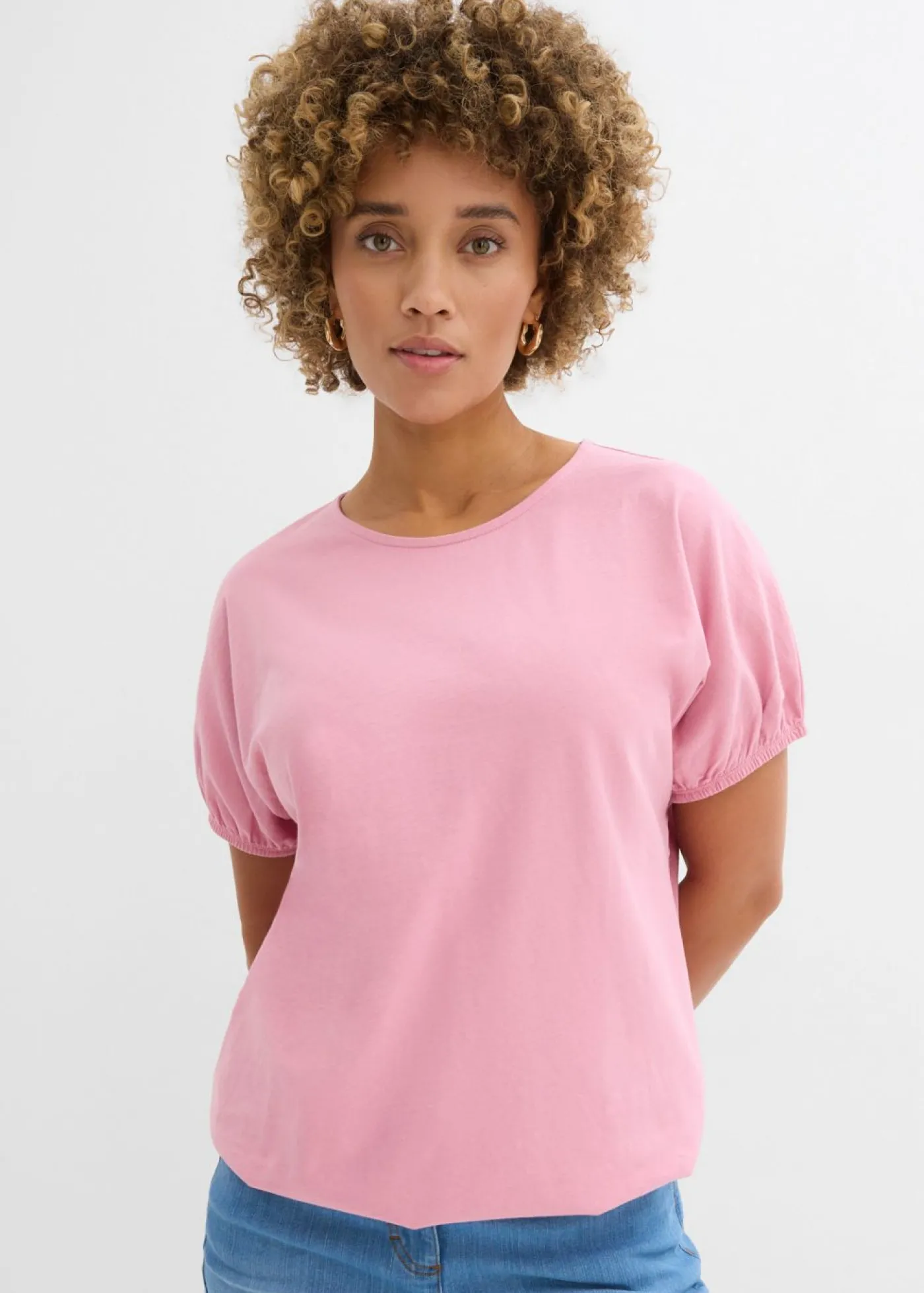 bonprix bonprix Camiseta de algodón orgánico orquídea ahumado