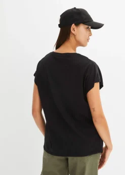 bonprix bonprix Camiseta de algodón orgánico puro Naranja claro