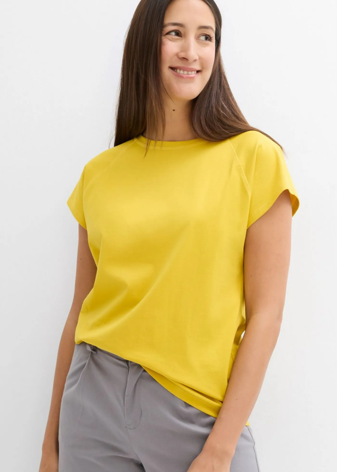 bonprix bonprix Camiseta de algodón orgánico puro curry limón Hot