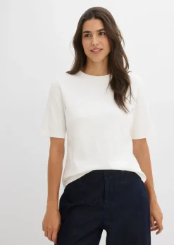 bonprix bonprix Camiseta de algodón orgánico puro blanco perla Hot