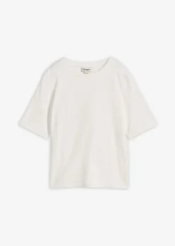 bonprix bonprix Camiseta de algodón orgánico puro blanco perla Hot