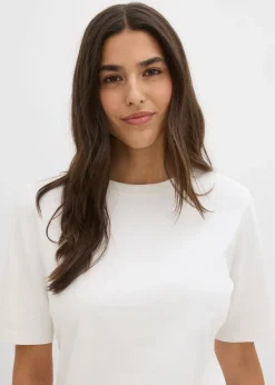 bonprix bonprix Camiseta de algodón orgánico puro blanco perla Hot