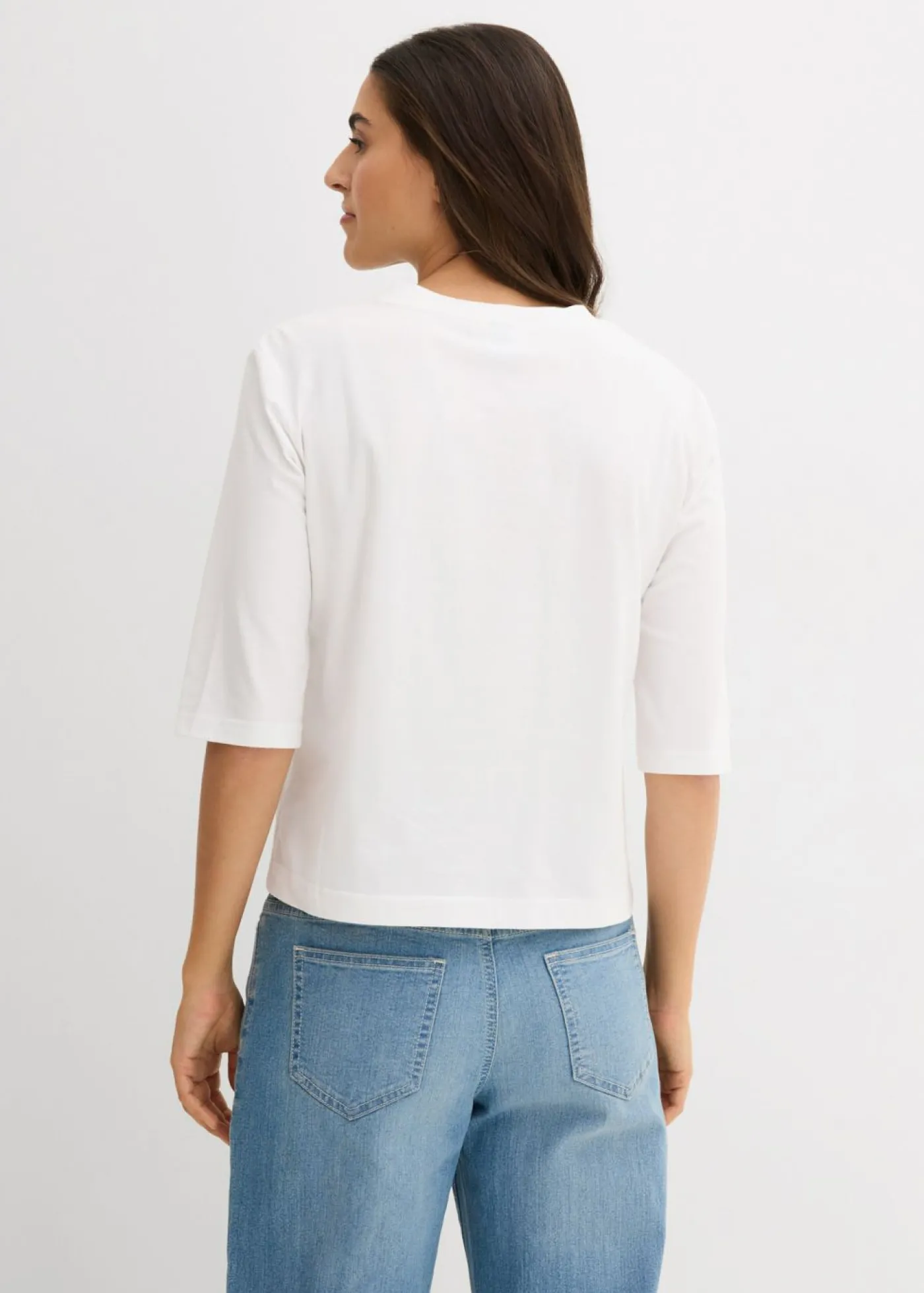 bonprix bonprix Camiseta de algodón orgánico puro Blanco
