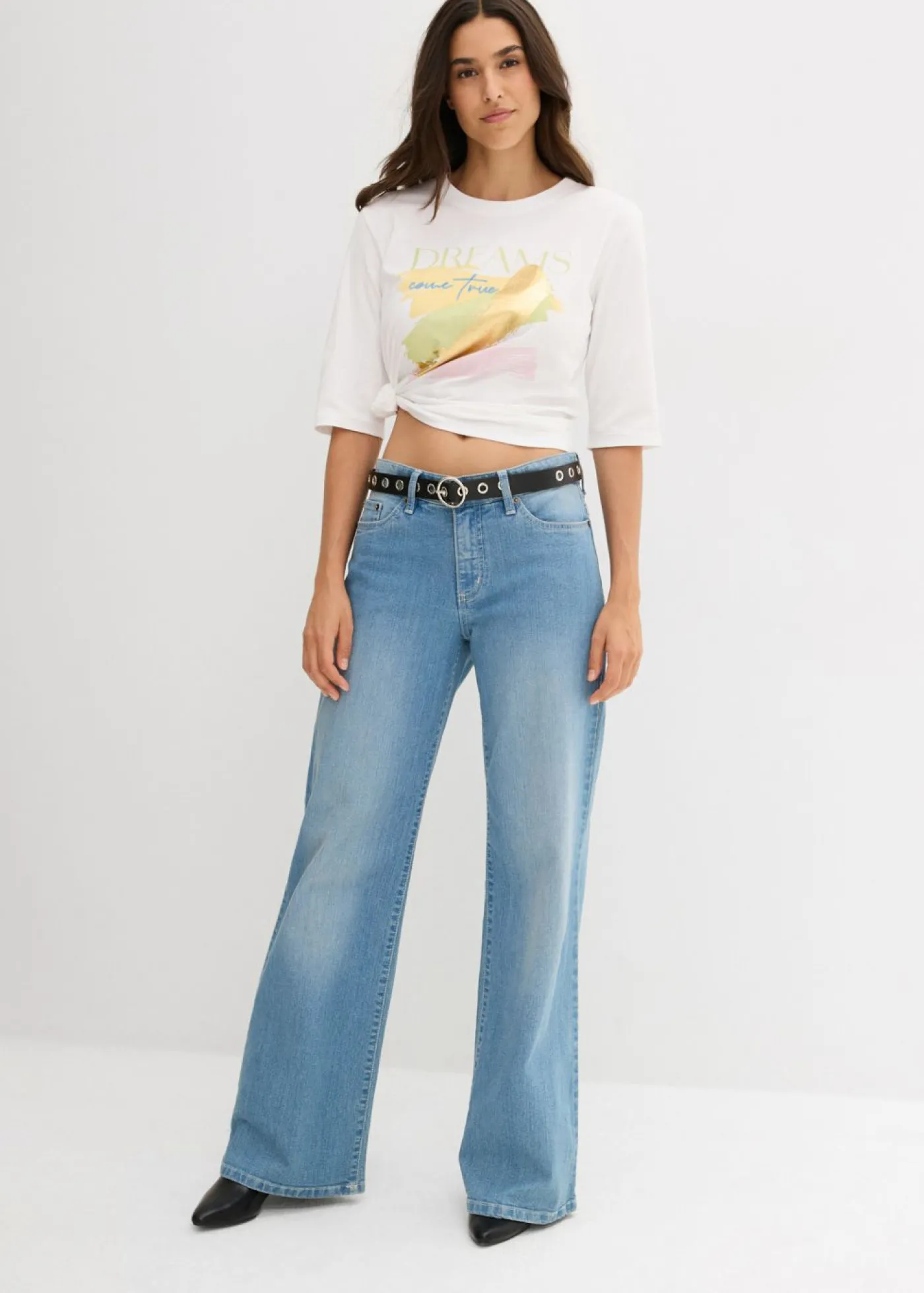 bonprix bonprix Camiseta de algodón orgánico puro Blanco