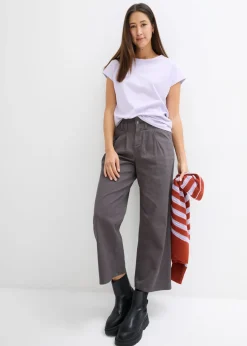 bonprix bonprix Camiseta de algodón orgánico puro lila pastel Hot