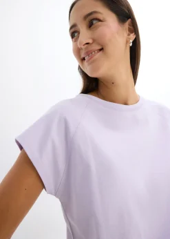 bonprix bonprix Camiseta de algodón orgánico puro lila pastel Hot
