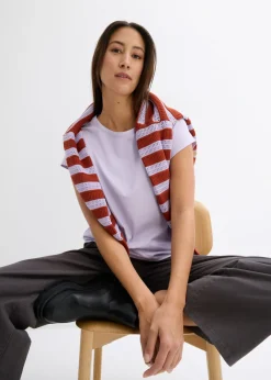 bonprix bonprix Camiseta de algodón orgánico puro lila pastel Hot