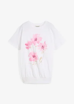 bonprix bonprix Camiseta de algodón orgánico Blanco estampado Hot