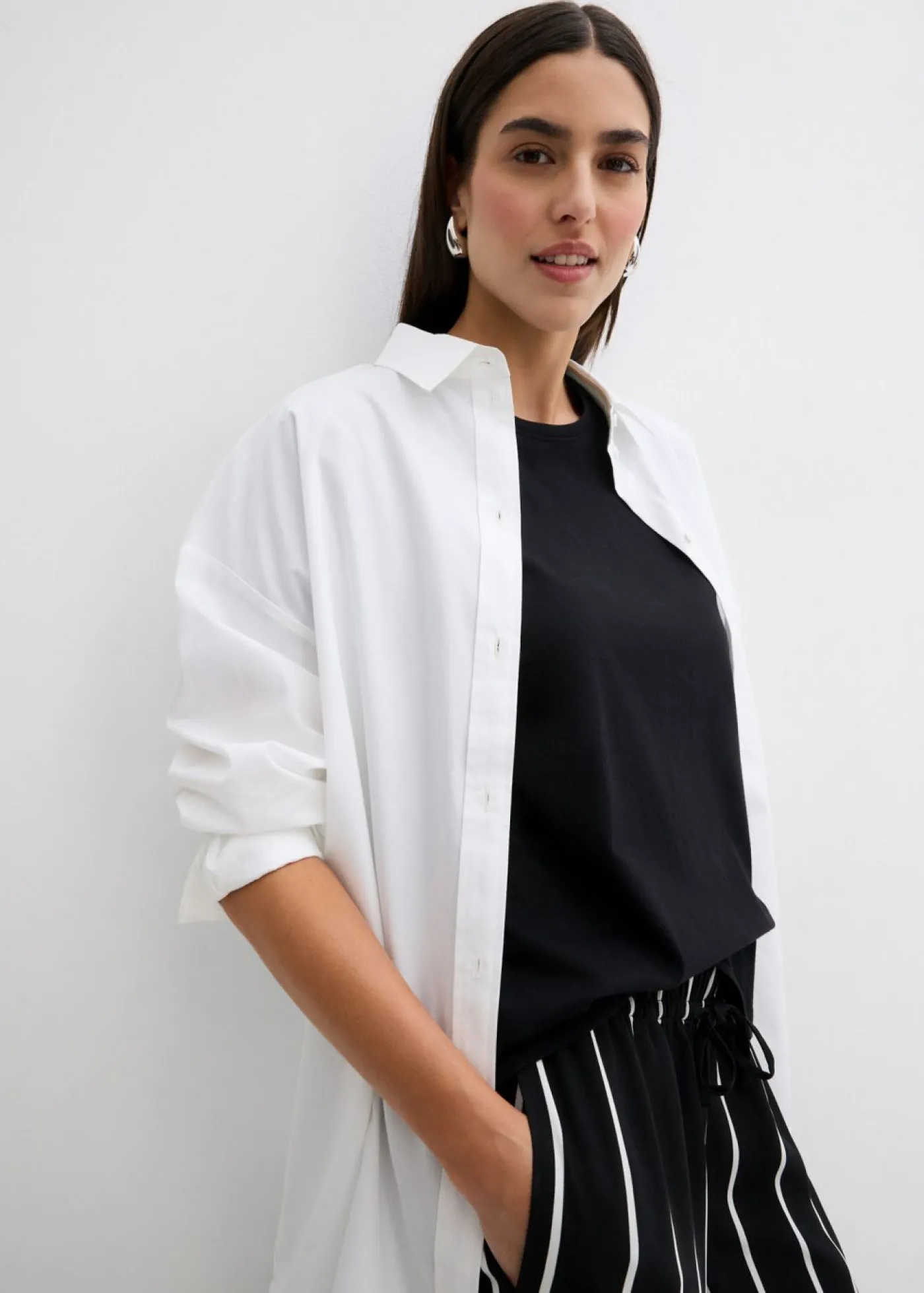 bonprix bonprix Camiseta de algodón orgánico puro Negro