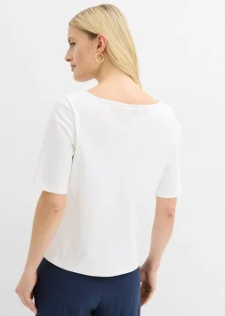 bonprix bonprix Camiseta de algodón orgánico pesado Blanco Best
