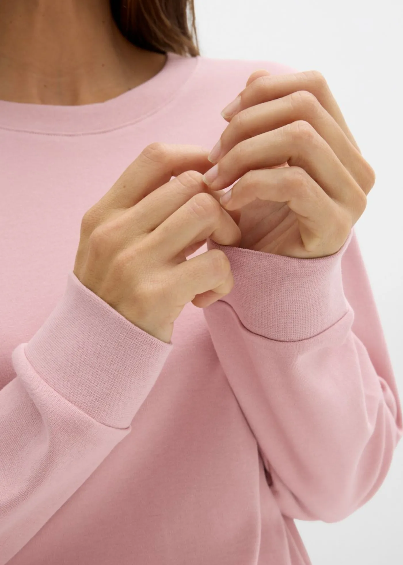 bonprix bonprix Camiseta de algodón orgánico puro con manga larga Rosa ceniza Best