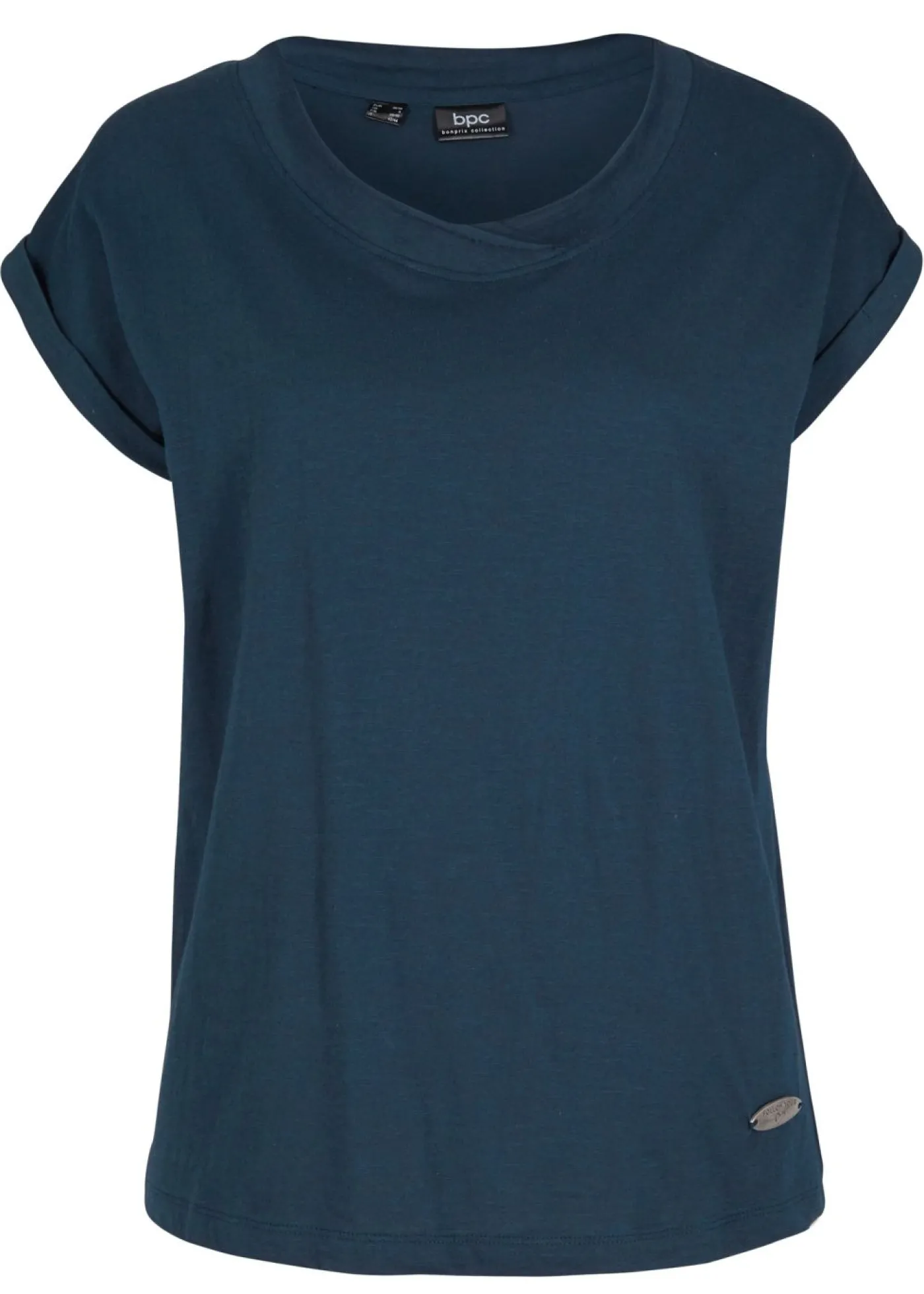 bonprix bonprix Camiseta de algodón orgánico puro Azul marino Sale
