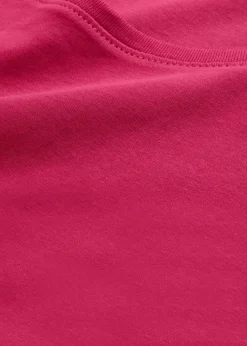 bonprix bonprix Camiseta de algodón orgánico puro con manga larga Rojo sangría Sale