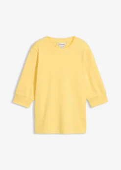 bonprix bonprix Camiseta de algodón orgánico puro Amarillo Online