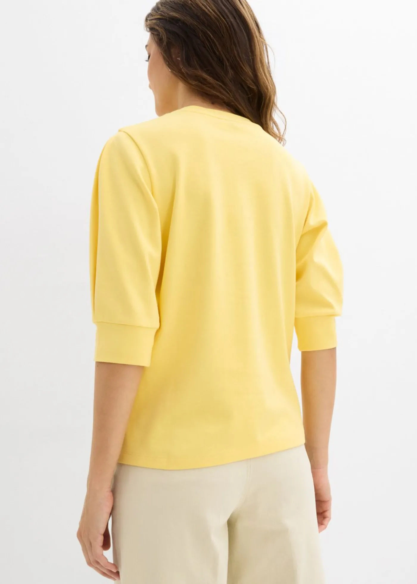 bonprix bonprix Camiseta de algodón orgánico puro Amarillo Online