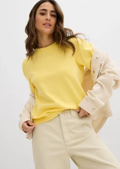 bonprix bonprix Camiseta de algodón orgánico puro Amarillo Online