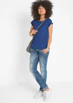 bonprix bonprix Camiseta de algodón puro azul medianoche. Clearance