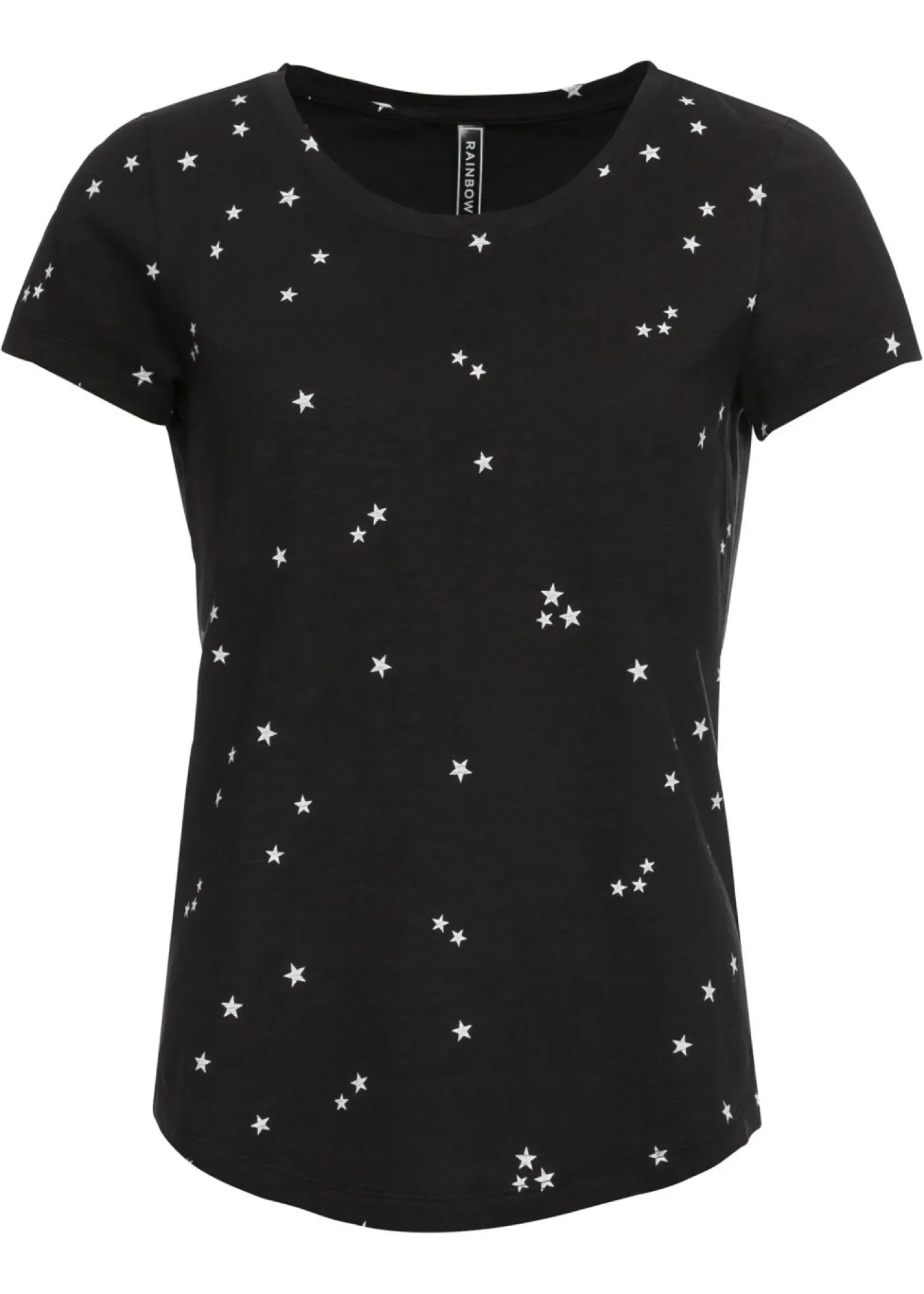 bonprix bonprix Camiseta de algodón puro Negro estampado Clearance