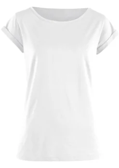 bonprix bonprix Camiseta de algodón puro Blanco Discount