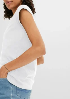 bonprix bonprix Camiseta de algodón puro Blanco Discount