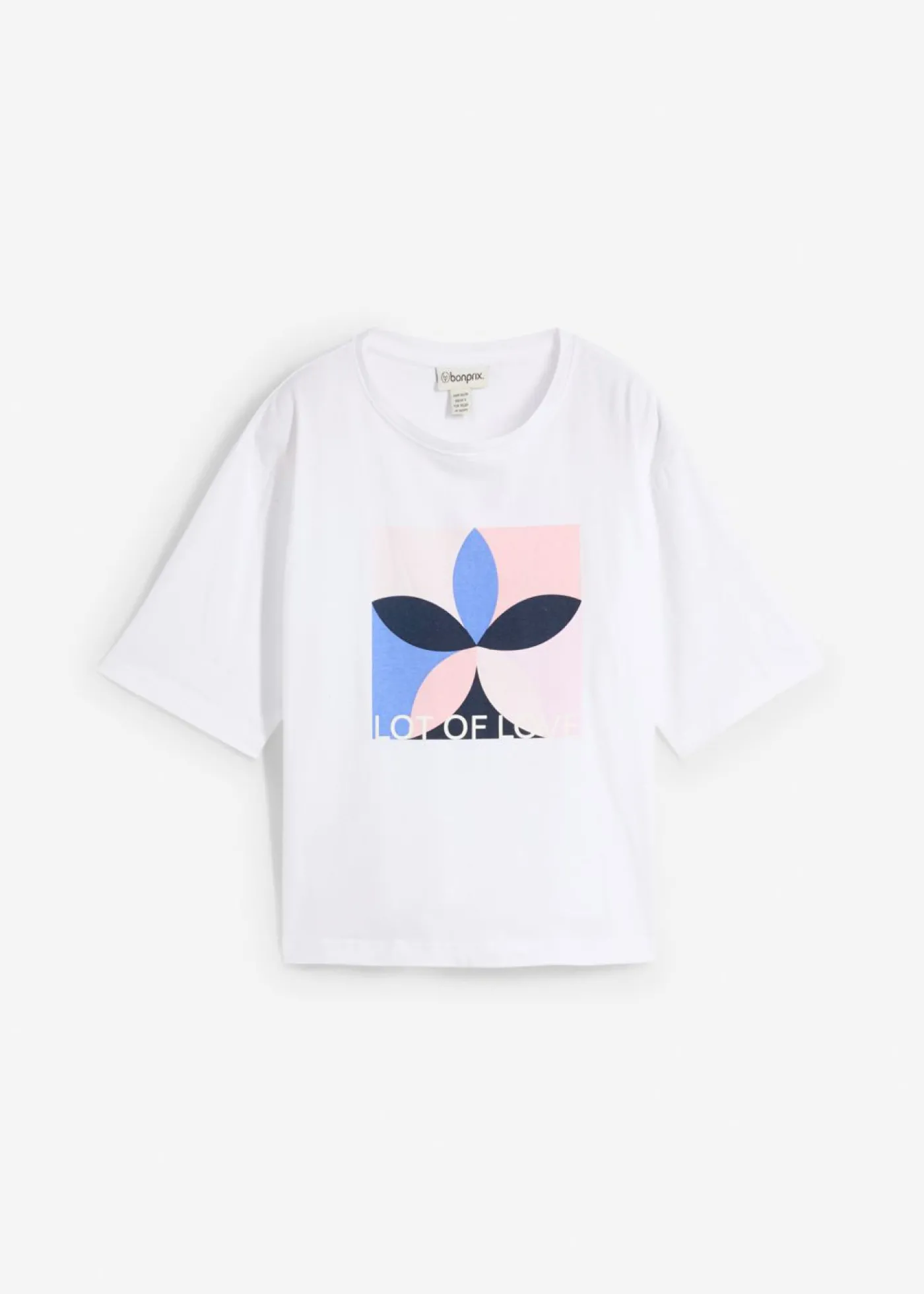 bonprix bonprix Camiseta de algodón puro Blanco Discount