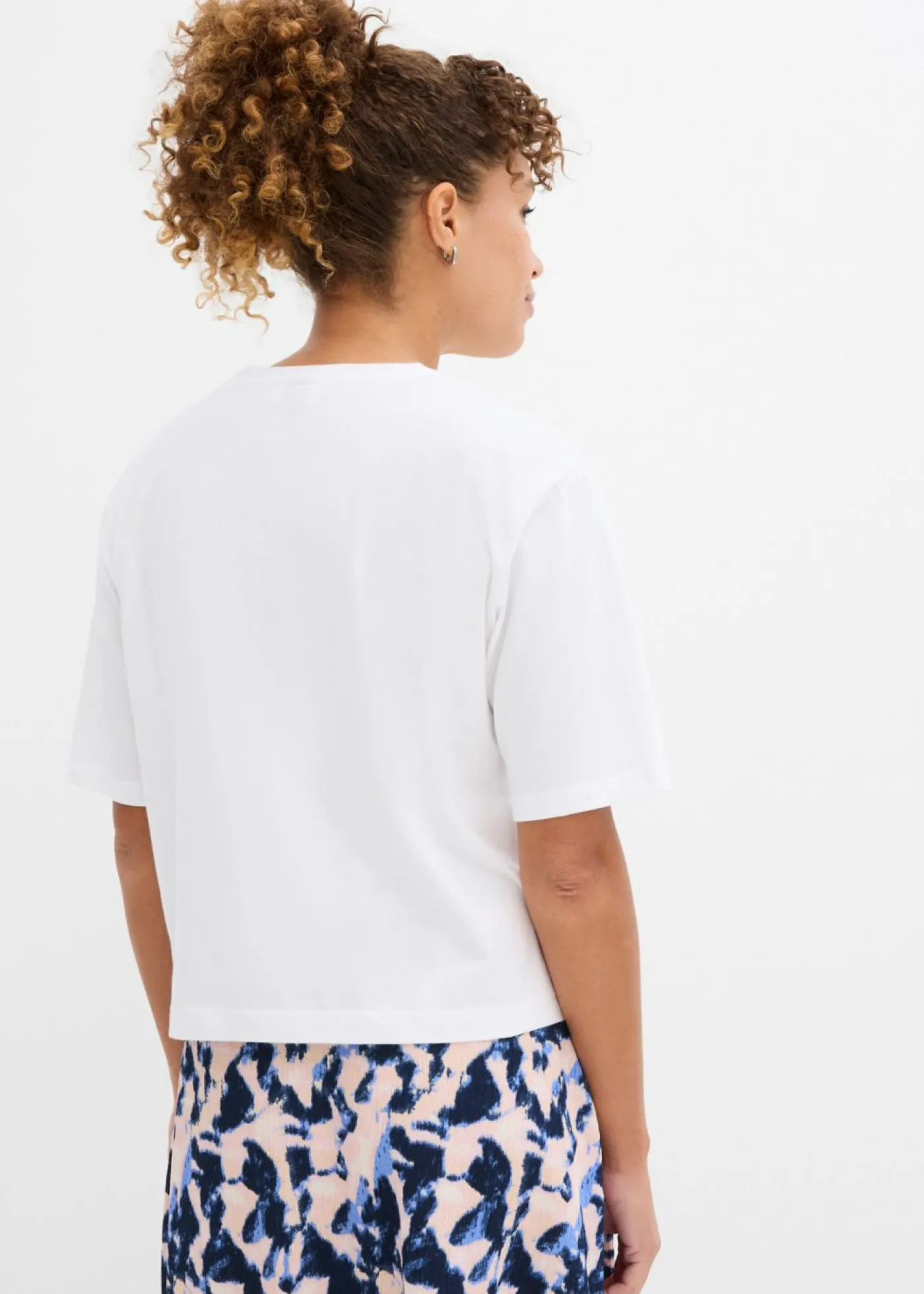 bonprix bonprix Camiseta de algodón puro Blanco Discount
