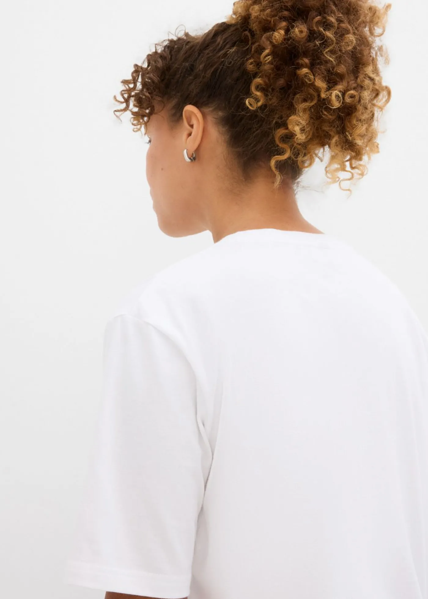bonprix bonprix Camiseta de algodón puro Blanco Discount