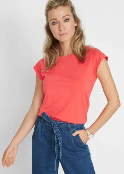 bonprix bonprix Camiseta de algodón puro salmón